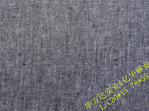 亞麻棉混紡色織面料 L/C20*15